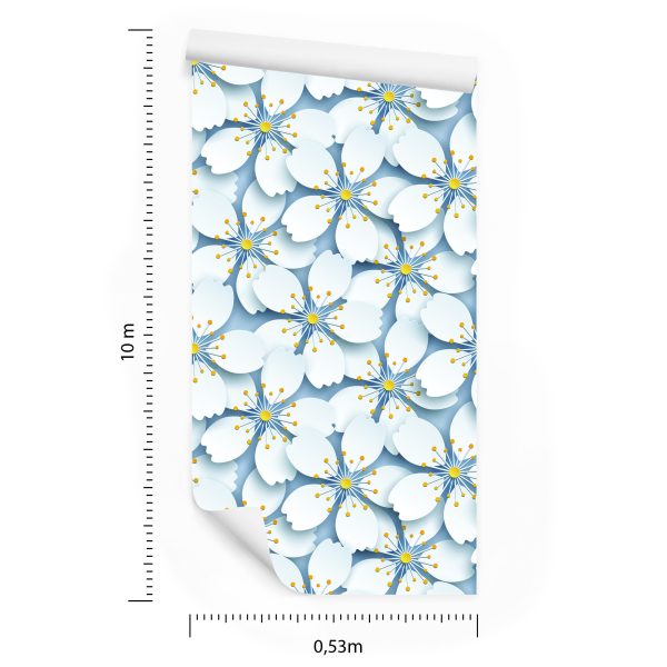 Behang 3D Optische Natuurbloemen Voor Woonkamer - Afbeelding 8