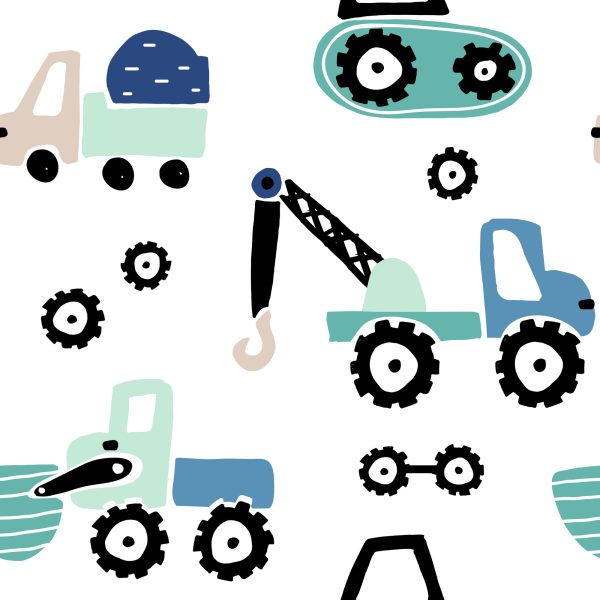 Behang Machines Op Een Heldere Achtergrond - Afbeelding 2