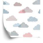Behang Gestreepte Wolken
