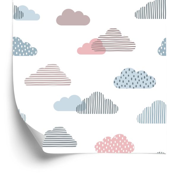 Behang Gestreepte Wolken