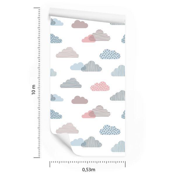 Behang Gestreepte Wolken - Afbeelding 8