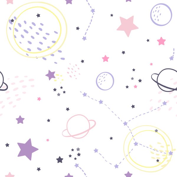 Behang Voor Kinderen - Sterren En Planeten - Afbeelding 2