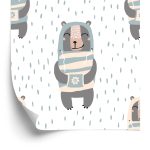 Behang Teddyberen Tussen De Druppels