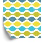 Behang Modieuze Retro Golven