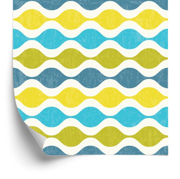 Behang Modieuze Retro Golven