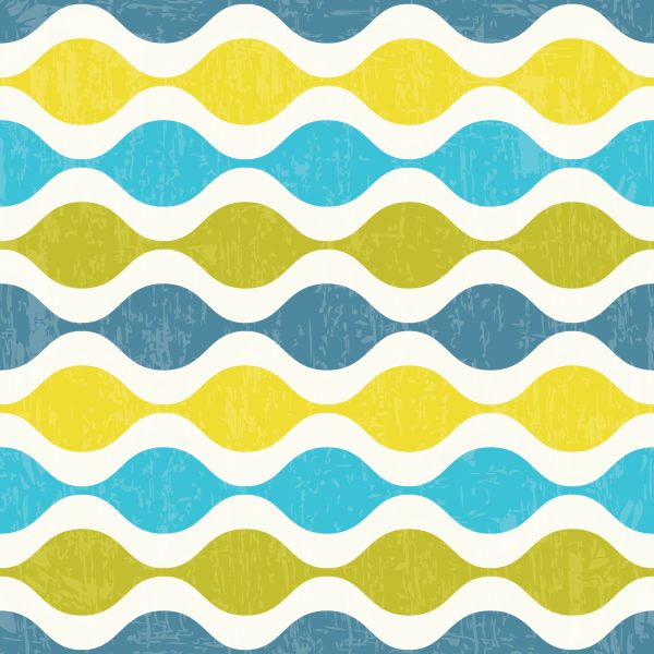Behang Modieuze Retro Golven - Afbeelding 2