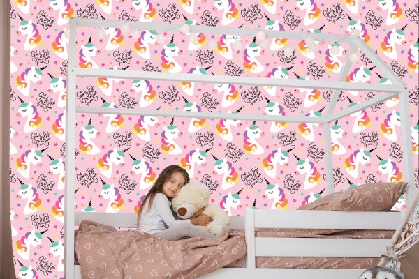 Behang Voor Kinderen - Magische Regenboog Eenhoorns - Afbeelding 7