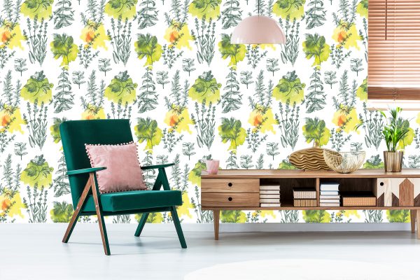 Behang Groene Lavendel Planten - Afbeelding 6
