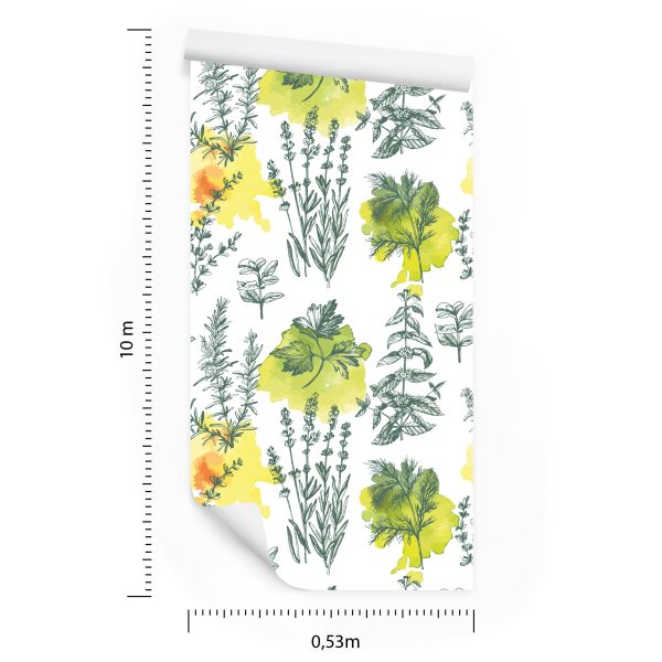 Behang Groene Lavendel Planten - Afbeelding 8