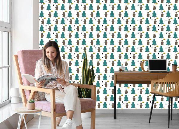 Behang Boom Groene Woud Kinderkamer - Afbeelding 7