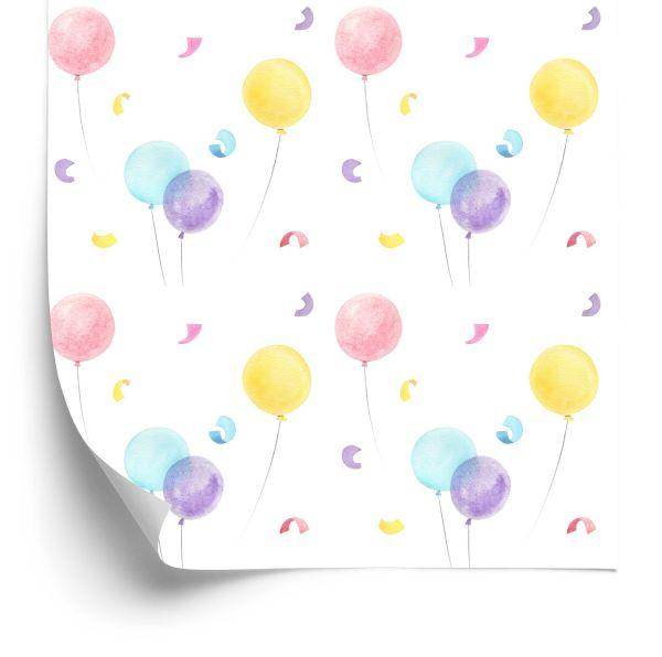 Behang Veelkleurige Ballonnen