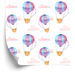 Behang Pastelkleurige Wolkballonnen Voor De Kinderkamer