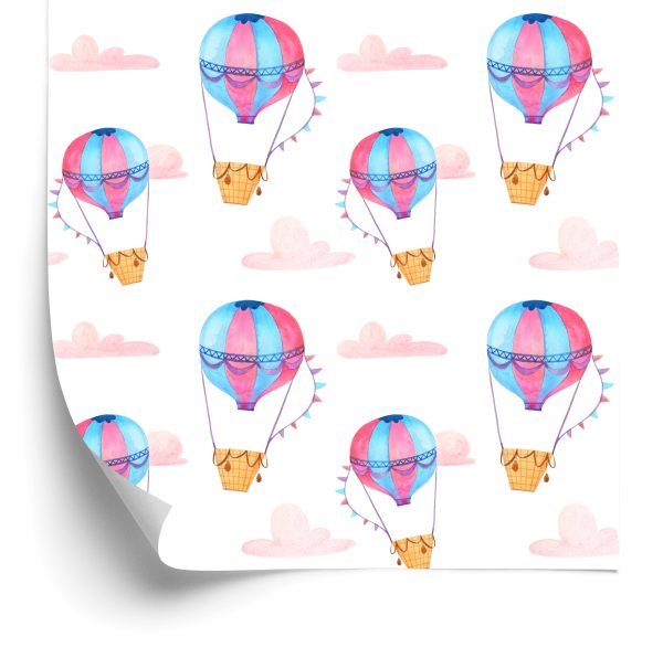 Behang Pastelkleurige Wolkballonnen Voor De Kinderkamer