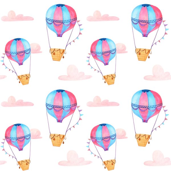 Behang Pastelkleurige Wolkballonnen Voor De Kinderkamer - Afbeelding 2