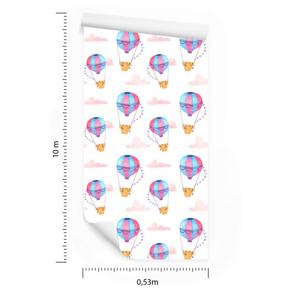 Behang Pastelkleurige Wolkballonnen Voor De Kinderkamer - Afbeelding 8