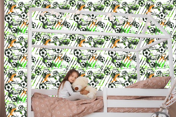 Behang Muur Voor De Voetbalkamer Van Een Jongen - Afbeelding 7