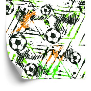 Behang Muur Voor De Voetbalkamer Van Een Jongen