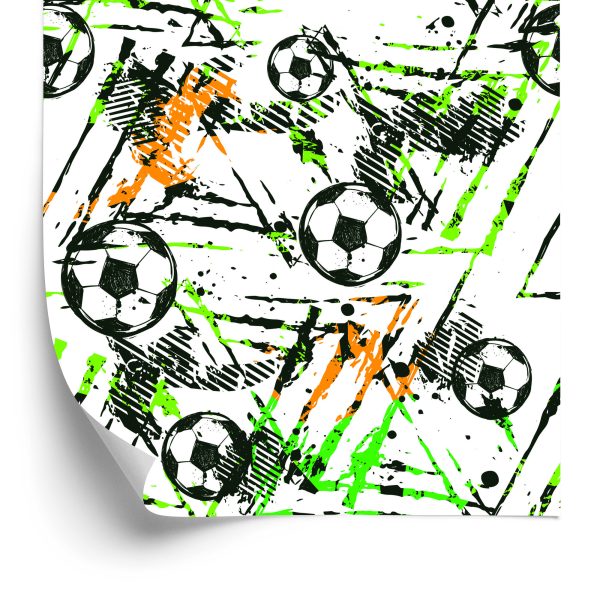 Behang Muur Voor De Voetbalkamer Van Een Jongen