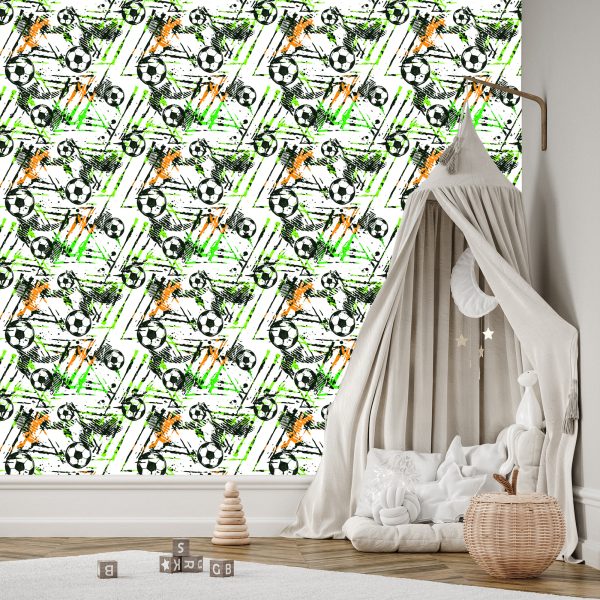 Behang Muur Voor De Voetbalkamer Van Een Jongen - Afbeelding 3