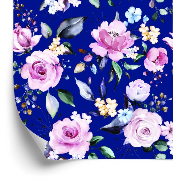 Behang Rozen Kleurrijke Bloemen
