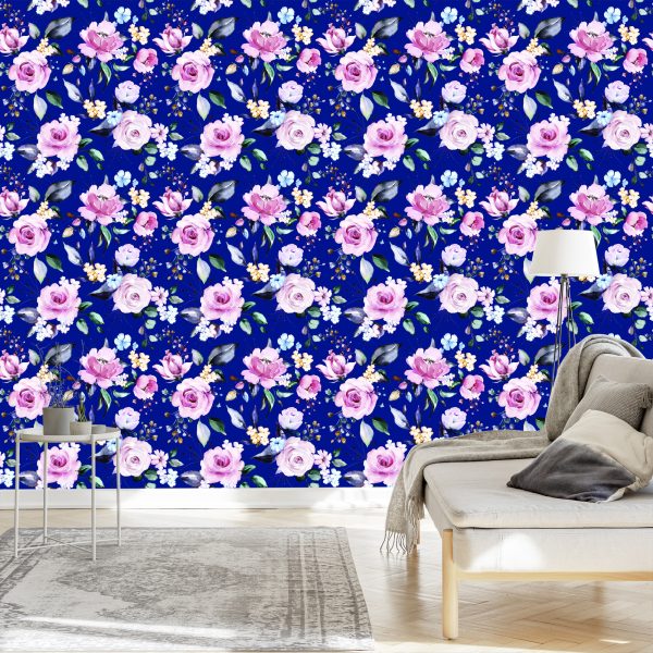 Behang Rozen Kleurrijke Bloemen - Afbeelding 3
