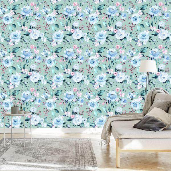 Behang Rozen In Modieuze Kleuren - Afbeelding 3