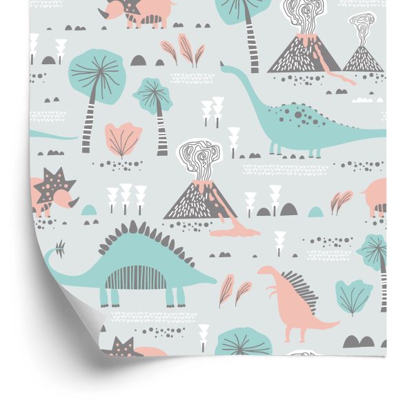 Behang Voor Kinderen, Dinosaurussen, Planten, Bomen, Natuur