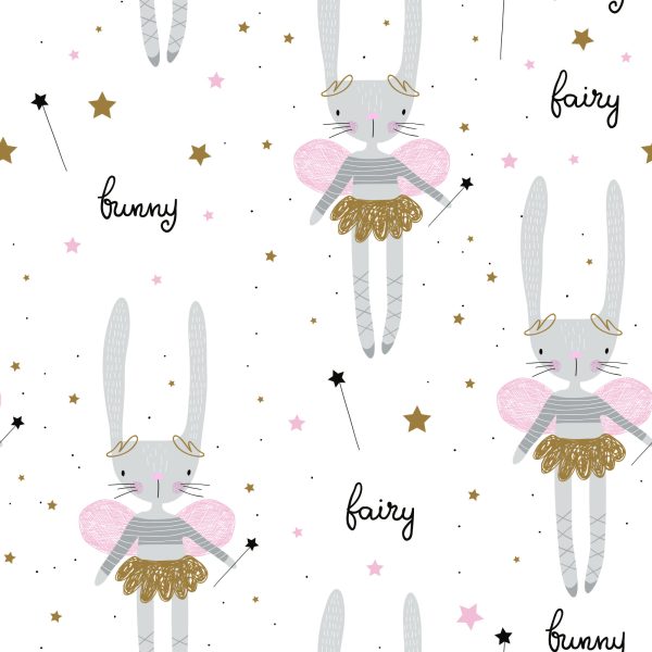 Behang Fairy Konijnen - Afbeelding 2
