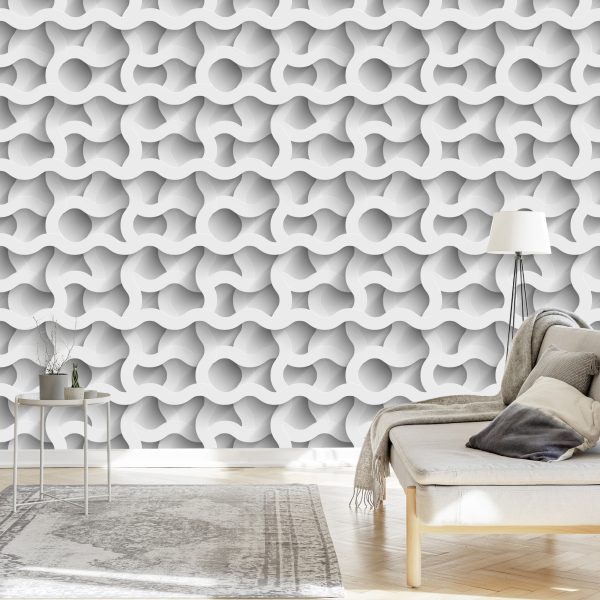 Behang Abstracte 3D-Golven - Afbeelding 3
