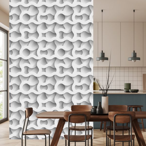 Behang Abstracte 3D-Golven - Afbeelding 4