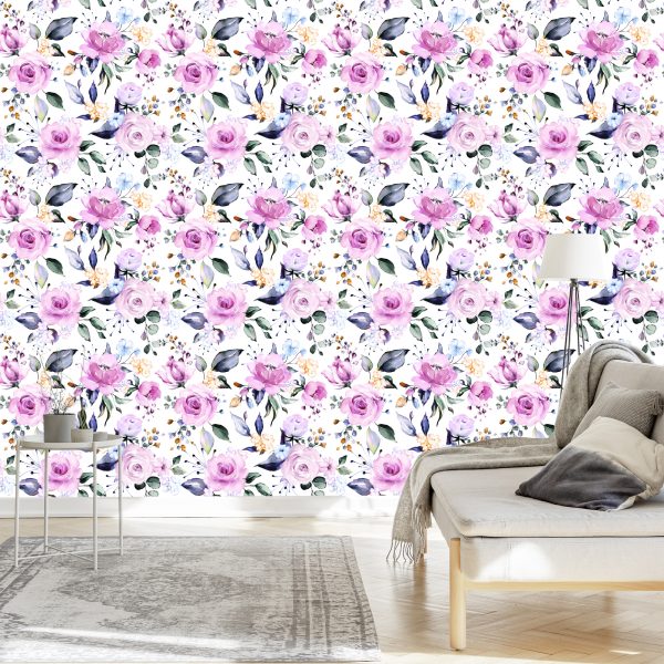 Behang Kleurrijke Natuurrozen - Afbeelding 3