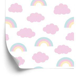Behang Regenboog In De Wolken