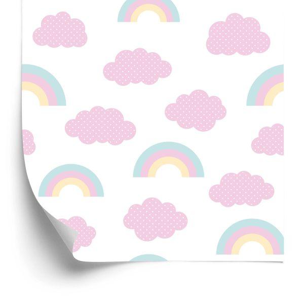 Behang Regenboog In De Wolken