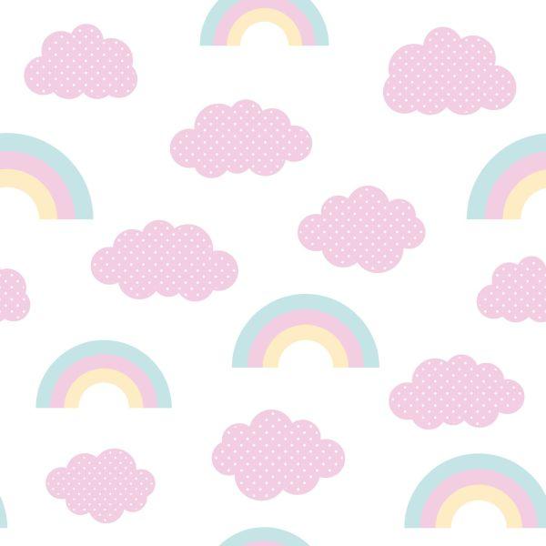 Behang Regenboog In De Wolken - Afbeelding 2