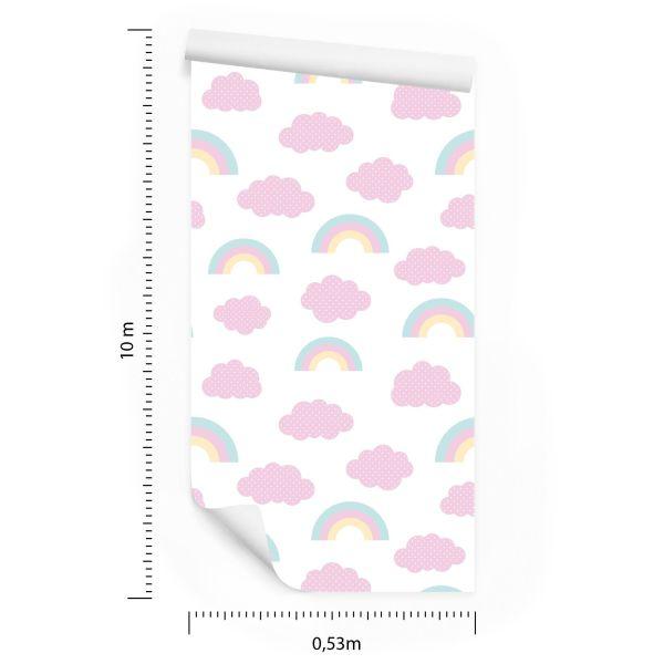 Behang Regenboog In De Wolken - Afbeelding 8