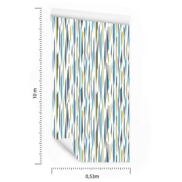 Behang Kleurrijke Retro Strepen - Afbeelding 8