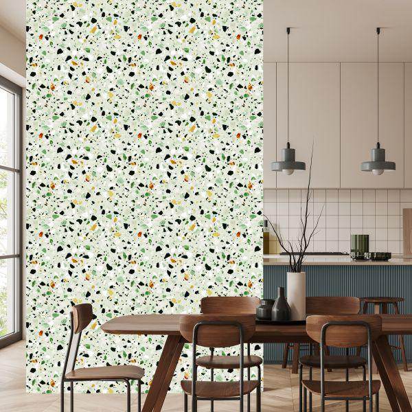 Behang Kleurrijk Terrazzobeton - Afbeelding 4