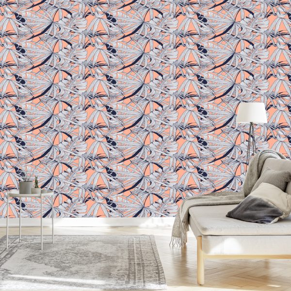 Behang Stijlvolle Bladeren - Afbeelding 3