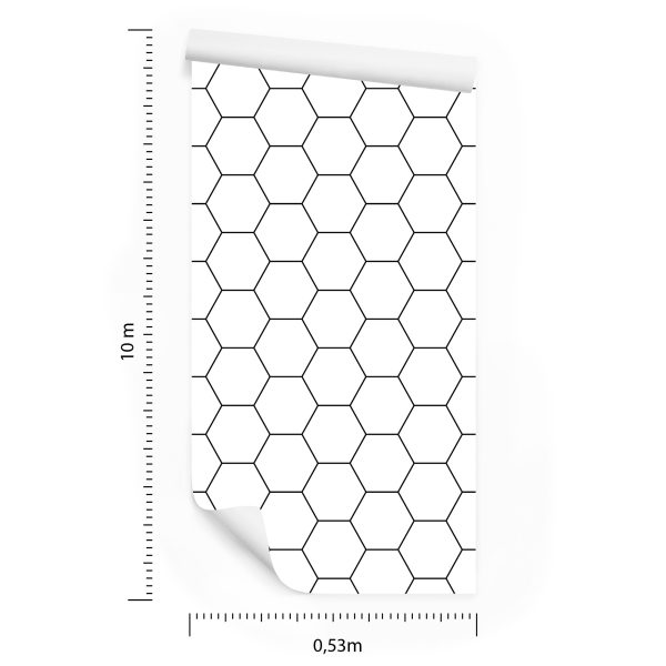 Behang Geometrisch Patroon - Zeshoek - Afbeelding 8
