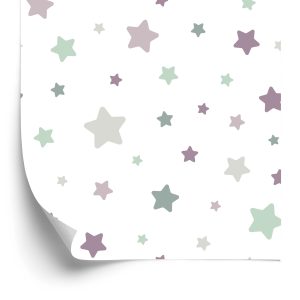 Behang Voor Kinderen - Kleurrijke Sterren