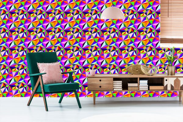Behang Kleurrijke Geometrische Patronen - Afbeelding 6