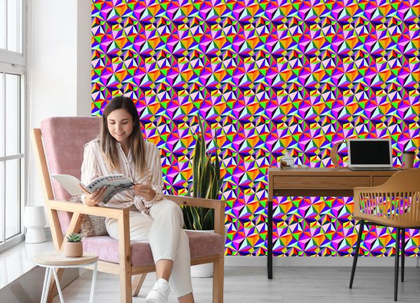 Behang Kleurrijke Geometrische Patronen - Afbeelding 7