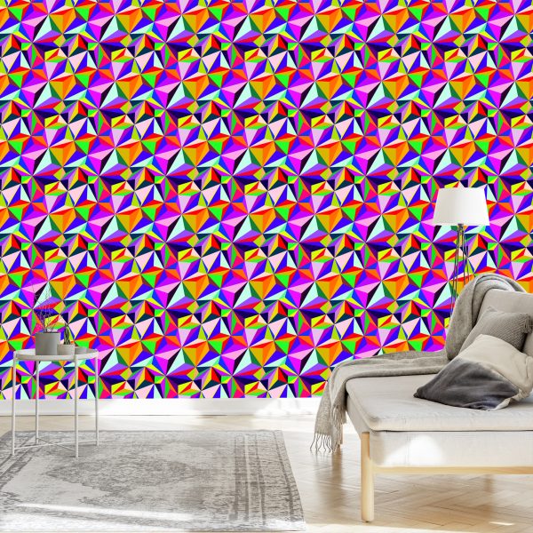 Behang Kleurrijke Geometrische Patronen - Afbeelding 3
