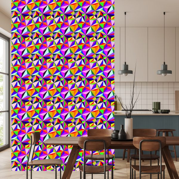 Behang Kleurrijke Geometrische Patronen - Afbeelding 4