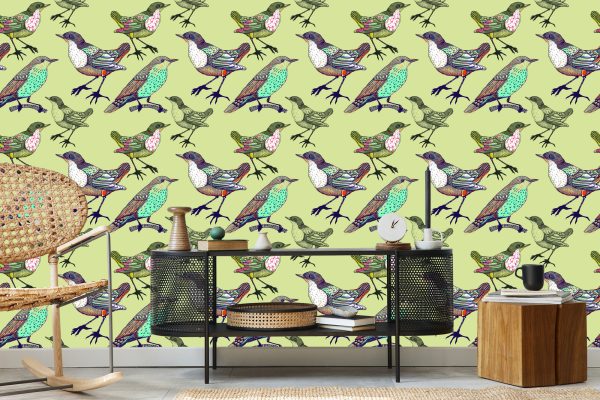 Behang Kleurrijke Vogels - Afbeelding 5