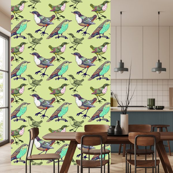 Behang Kleurrijke Vogels - Afbeelding 4