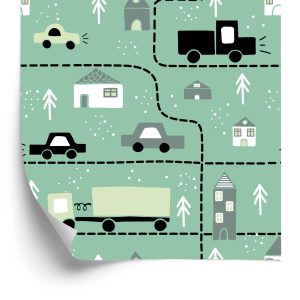 Behang In Auto's Vrachtwagens Naar Babykamer