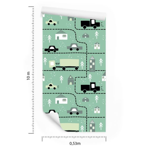 Behang In Auto's Vrachtwagens Naar Babykamer - Afbeelding 8