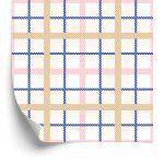 Behang 3D Plaid Optische Geometrische Slaapkamer