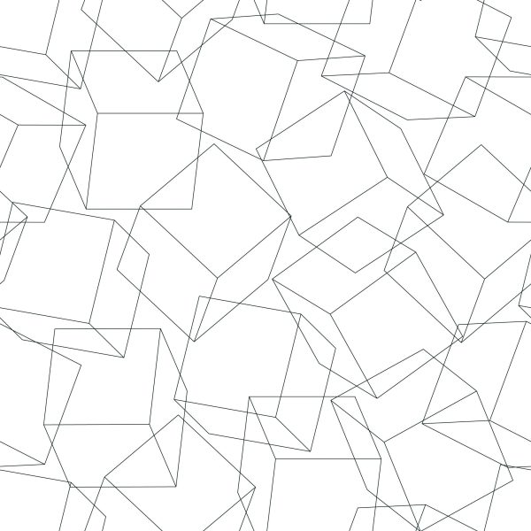 Behang Geometrisch - Minimalisme 3D-Effect - Afbeelding 2
